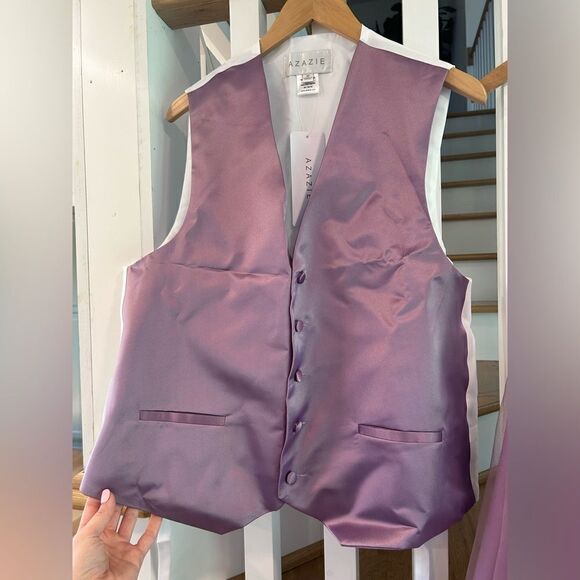 Azazie Noa Dress Wisteria with Men’s Matching Vest and Tie - Picture 8 of 15